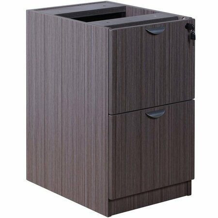 BOSS N176-DW Driftwood Laminate Deluxe Locking Pedestal Letter File Cabinet with 2 File Drawers 197N176DW